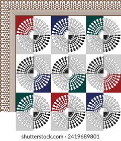 bedsheet design digital art use hand work and digital printing