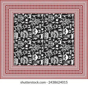 bedsheet design digital art use hand work and digital printing