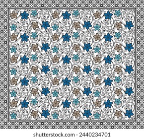 bedsheet design digital art use hand work and digital printing