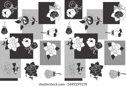 bedsheet design digital art use hand work and digital printing