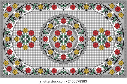 bedsheet design digital art use hand work and digital printing
