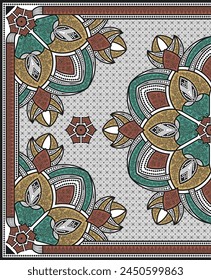 bedsheet design digital art use hand work and digital printing