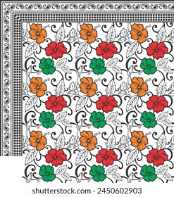 bedsheet design digital art use hand work and digital printing