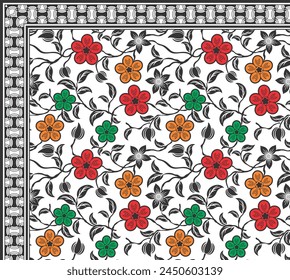 bedsheet design digital art use hand work and digital printing