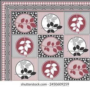 Bedsheet Design Digitale Kunst Verwenden Sie Handarbeit und Digitaldruck