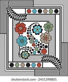 Bedsheet Design Digitale Kunst Verwenden Sie Handarbeit und Digitaldruck