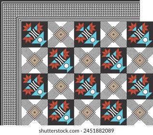 bedsheet design digital art use hand work and digital printing