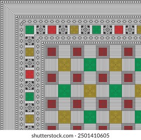 Diseño de la hoja de cama Arte digital Uso Trabajo de mano e impresión digital