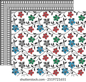 Diseño de la hoja de cama Arte digital Uso Trabajo de mano e impresión digital