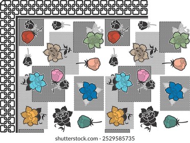bedsheet design digital art use hand work and digital printing