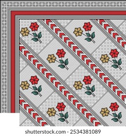 bedsheet design digital art use hand work and digital printing
