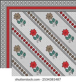 bedsheet design digital art use hand work and digital printing
