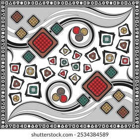 bedsheet design digital art use hand work and digital printing
