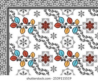 Diseño de la hoja de cama Arte digital Uso Trabajo de mano e impresión digital