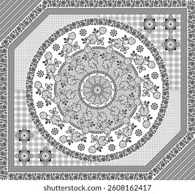 bedsheet design digital art use hand work and digital printing