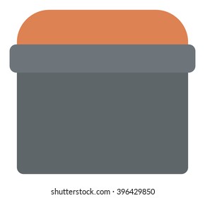 Silla marrón de la cama.