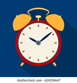 Bedside clock icon in flate style isolated on white background. Sleep and rest symbol stock vector illustration.