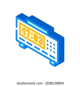 bedside clock isometric icon vector. bedside clock sign. isolated symbol illustration