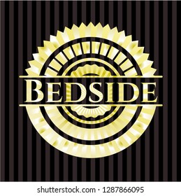 Bedside gold shiny badge