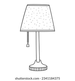 Dodorline-Symbol der Nachttischlampe einzeln auf weißem Hintergrund, Vektorgrafik