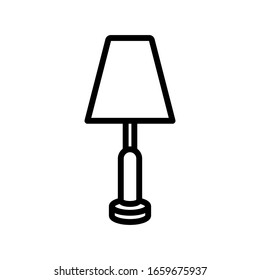 bedside lamp icon design vector template