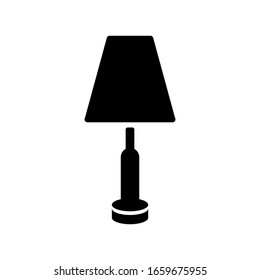 bedside lamp icon design vector template