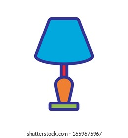 bedside lamp icon design vector template