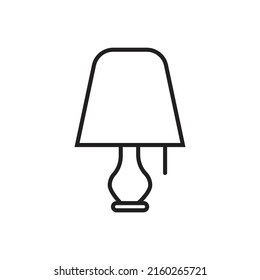 Bedside Lamp Icon Design. Vector Illustration