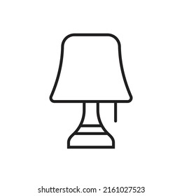 Bedside Lamp Icon Design. Vector Illustration