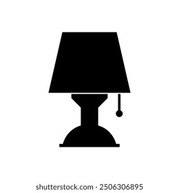 Bedside lamp icon illustrated on background