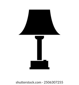 Bedside lamp icon illustrated on background