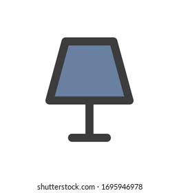 Bedside lamp icon on white background
