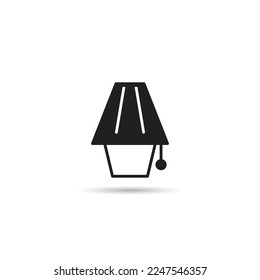bedside lamp icon on white background