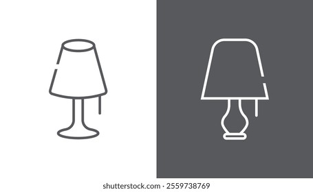 Bedside lamp icon set design. vector illustration