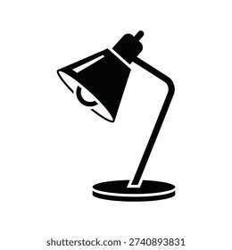 Bedside lamp icon silhouette vector illustration isolated