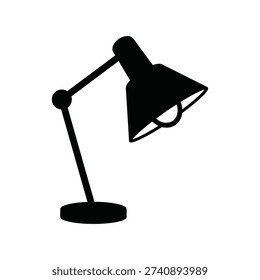 Bedside lamp icon silhouette vector illustration isolated