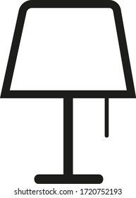 Bedside Lamp Icon. Bedside Lamp Vector Design