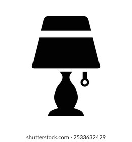 Bedside Lamp Icon, Vector graphics