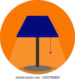 Bedside lamp illuminate decor icon
