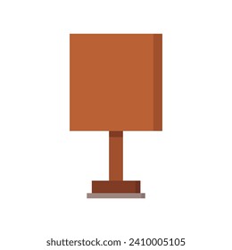 Lámpara de cama ilustrada sobre fondo blanco