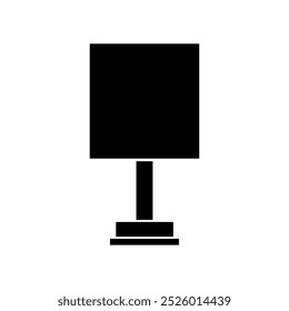 Bedside lamp illustrated in vector on background