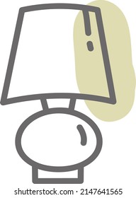 Bedside lamp, illustration, vector on a white background.