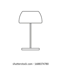 bedside lamp on white background