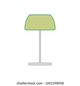 bedside lamp on white background