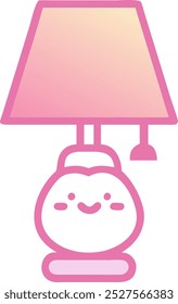 Bedside Lamp shaped like a cute animal icon clipart. The isolated object on a white background. logo.