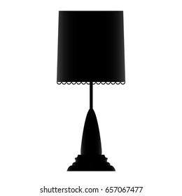 Bedside lamp silhouette