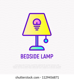 Bedside lamp thin line icon. Modern vector illustration.