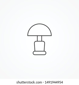 Bedside lamp vector icon sign symbol