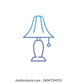 Bedside Lamp vector icon stock illustration