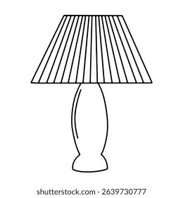 Bedside lamp vector line icon